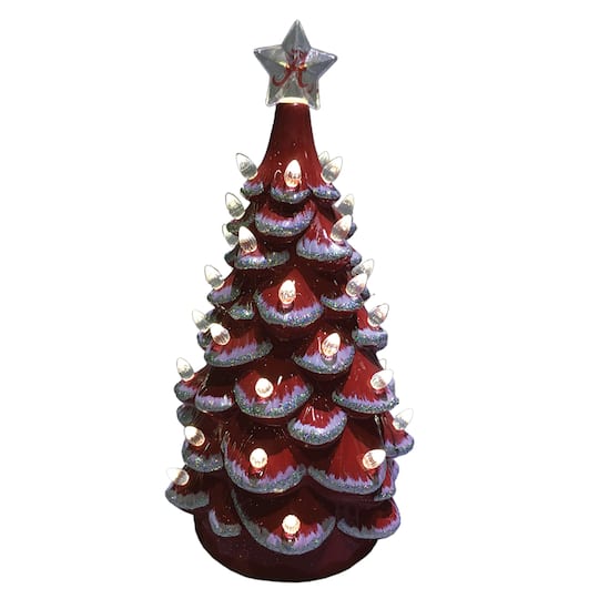 Santa's Workshop 14" NCAA College Team Ceramic LED Christmas Tree By Santasworkshop in University Of Alabama | 7" x 7" x 14" | Michaels®